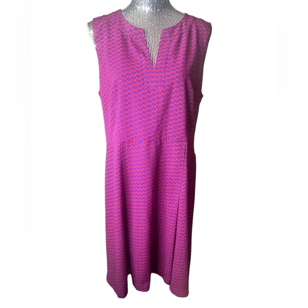 J. Crew Cherries Print sheath dress size 16 red navy